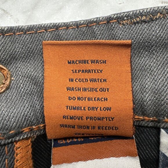 Rock Revival Russell Slim Straight Jeans Mens Size 33 Gray Embroidered - Picture 13 of 13